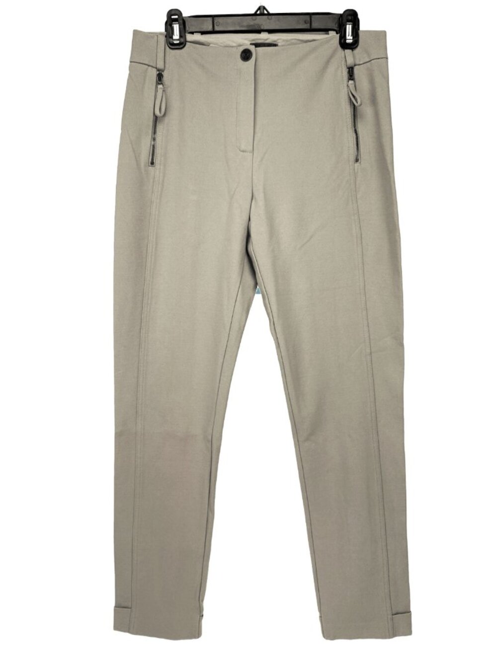 ANNETTE GÖRTZ Designer Equestrian Stretch Cuffed Hem Beige Trousers EU 40 US M